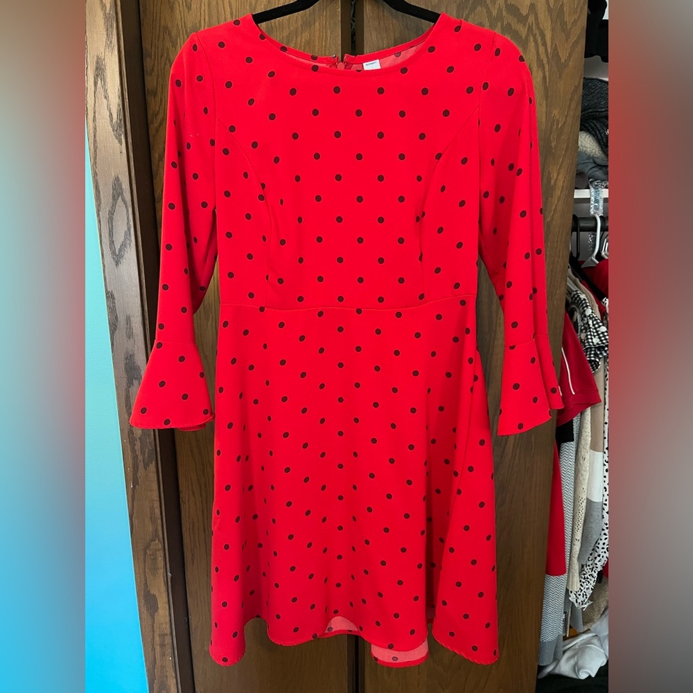 Size Small Red and Black Polka Dot dress from Old Navy.